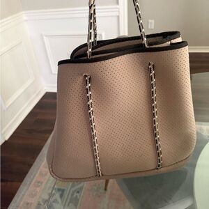 Annabel Ingall Perforated Beige Tote